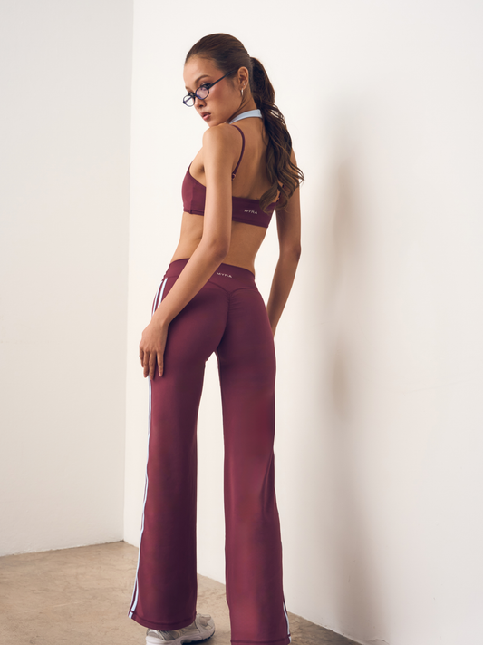 Stripe Wide Leg Pants | Fig & Aqua