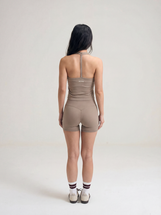 Tide Halter Tank | Almond