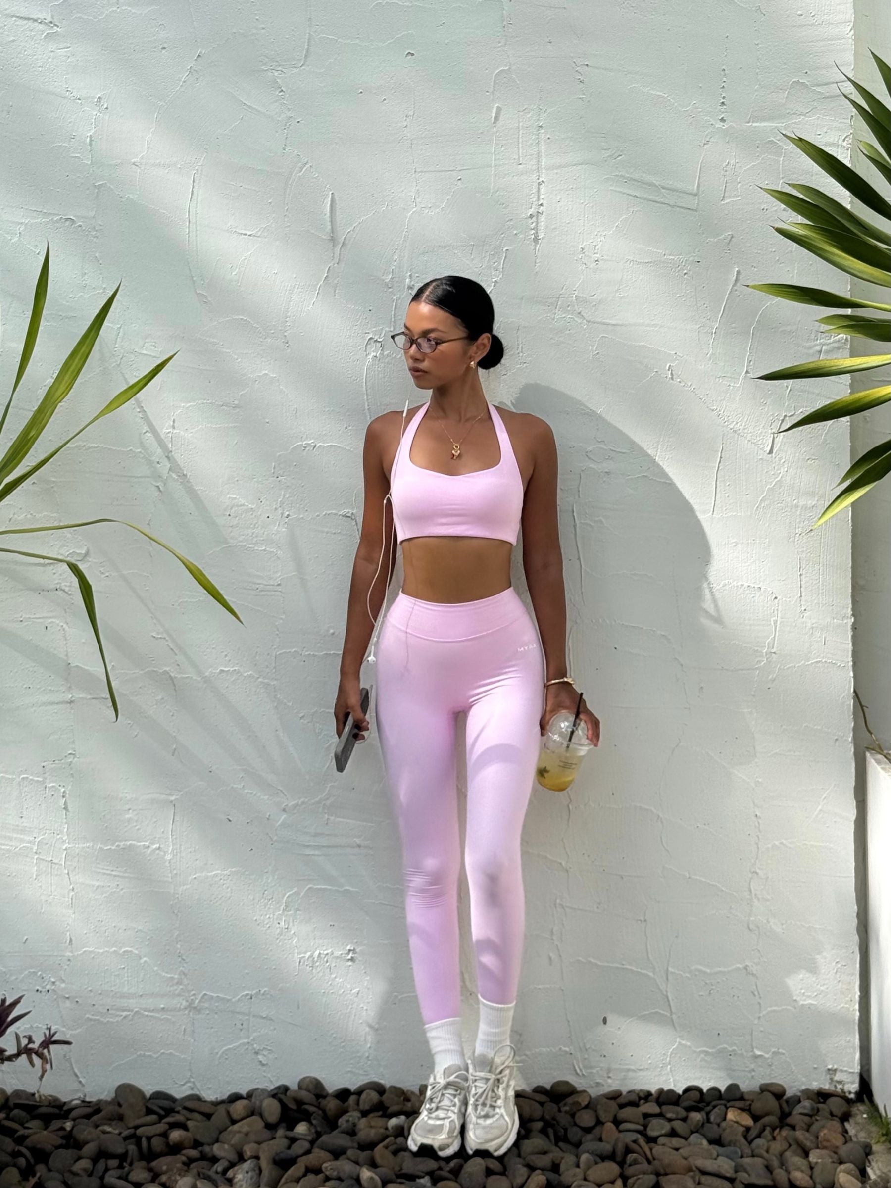 Aura Invisible Scrunch Leggings - Pink