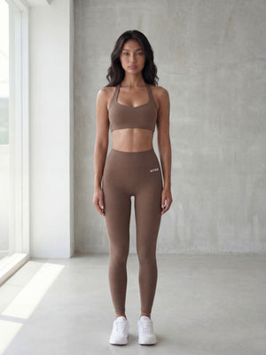 Aura Invisible Scrunch Leggings | Latte