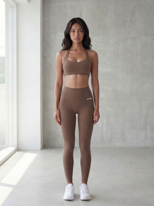 Aura Invisible Scrunch Leggings | Latte