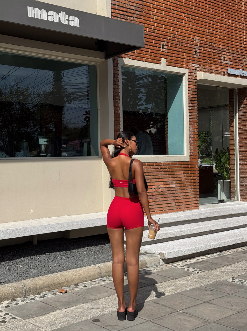 Aura Halter Bra - Red