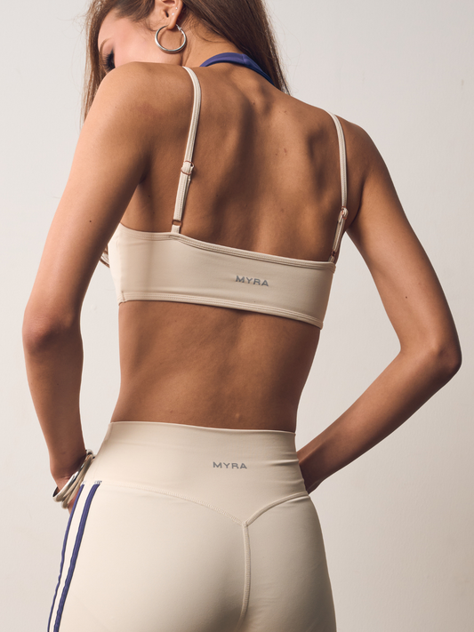 Layered Bra | Oat & Navy