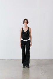 V-Flare Leggings - Black